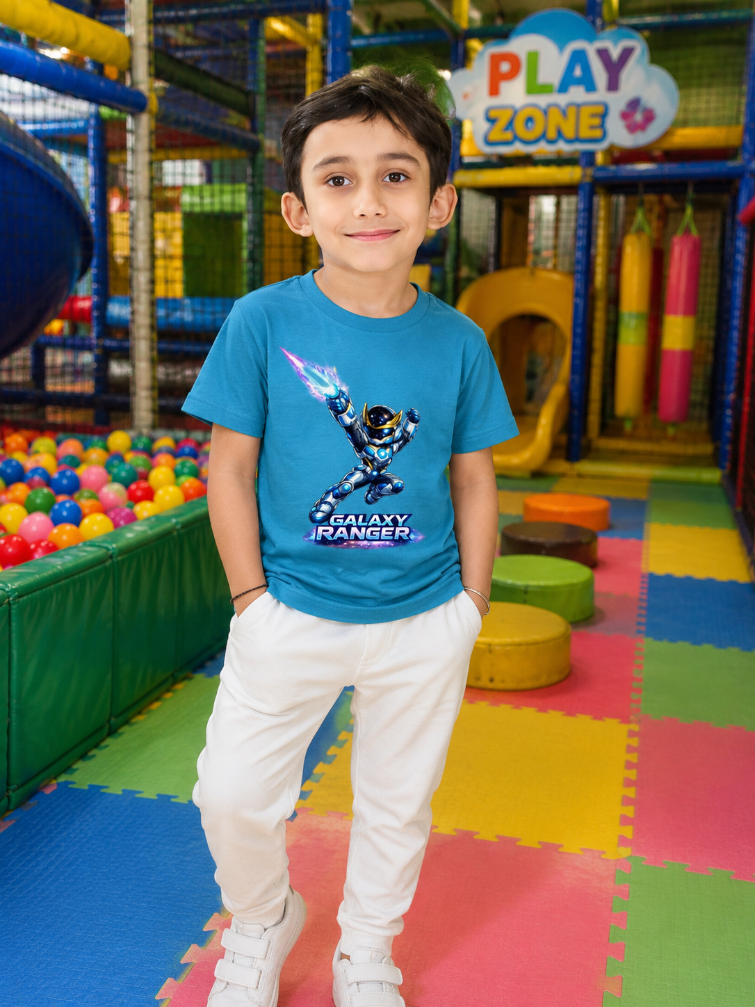 कर्म नायकाः Galaxy Ranger - Boy's Crew Neck T-Shirt